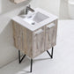 KubeBath Bosco 24 in. Modern Bathroom Vanity w/ White Countertop, KB24NW