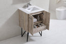 KubeBath Bosco 24 in. Modern Bathroom Vanity w/ White Countertop, KB24NW