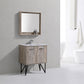 KubeBath Bosco 30 in. Modern Bathroom Vanity w/ Cream Countertop, KB30NW
