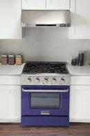Kucht 30-Inch Pro-Style Dual Fuel Range in Stainless Steel with Blue Oven Door KDF302-B