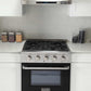 Kucht 30-Inch Pro-Style Dual Fuel Range in Stainless Steel with Black Oven Door KDF302-K