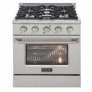 Kucht 30-Inch Pro-Style Dual Fuel Range in Stainless Steel KDF302-S