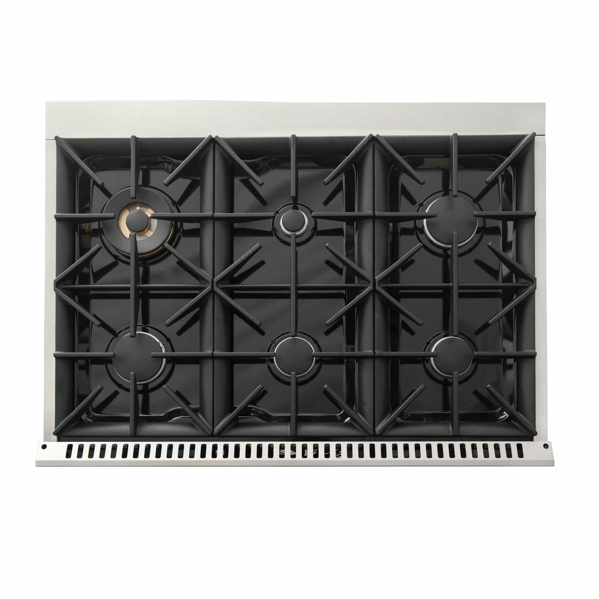 Kucht 36-Inch Pro-Style Dual Fuel Range in Stainless Steel with Blue Oven Door KDF362-B
