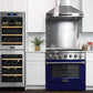 Kucht 36-Inch Pro-Style Dual Fuel Range in Stainless Steel with Blue Oven Door KDF362-B