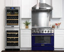 Kucht 36-Inch Pro-Style Dual Fuel Range in Stainless Steel with Blue Oven Door KDF362-B