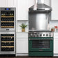 Kucht 36-Inch Pro-Style Dual Fuel Range in Stainless Steel with Green Oven Door KDF362-G