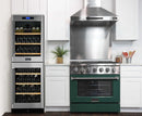 Kucht 36-Inch Pro-Style Dual Fuel Range in Stainless Steel with Green Oven Door KDF362-G