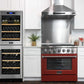 Kucht 36-Inch Pro-Style Dual Fuel Range in Stainless Steel with Red Oven Door KDF362-R