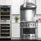 Kucht 5-Piece Appliance Package - 36-Inch Dual Range, Refrigerator, Wall Mount Hood, Dishwasher, & Microwave Drawer in Stainless Steel