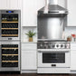 Kucht 36-Inch Pro-Style Dual Fuel Range in Stainless Steel with White Oven Door KDF362-W