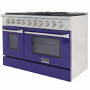 Kucht 48-Inch Pro-Style Dual Fuel Range in Stainless Steel with Blue Oven Door KDF482-B