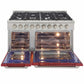 Kucht 48-Inch Pro-Style Dual Fuel Range in Stainless Steel with Red Oven Door KDF482-R