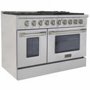 Kucht 5-Piece Appliance Package - 48" Dual Fuel Range, 36" Panel Ready Refrigerator, Under Cabinet Hood, Panel Ready Dishwasher, & Microwave Drawer