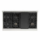 Kucht 48-Inch Pro-Style Dual Fuel Range in Stainless Steel with Green Oven Door KDF482-G