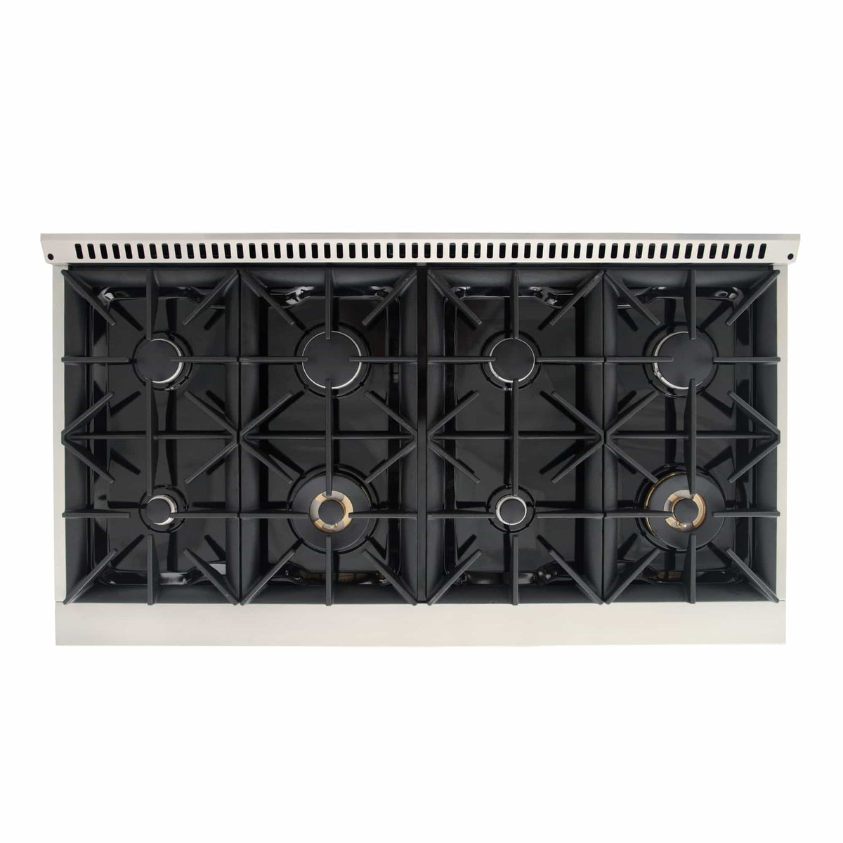 Kucht 48-Inch Pro-Style Dual Fuel Range in Stainless Steel with Black Oven Door KDF482-K