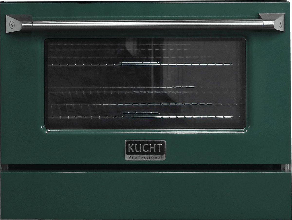 Kucht 30-Inch Pro-Style Dual Fuel Range in Stainless Steel with Green Oven Door KDF302-G