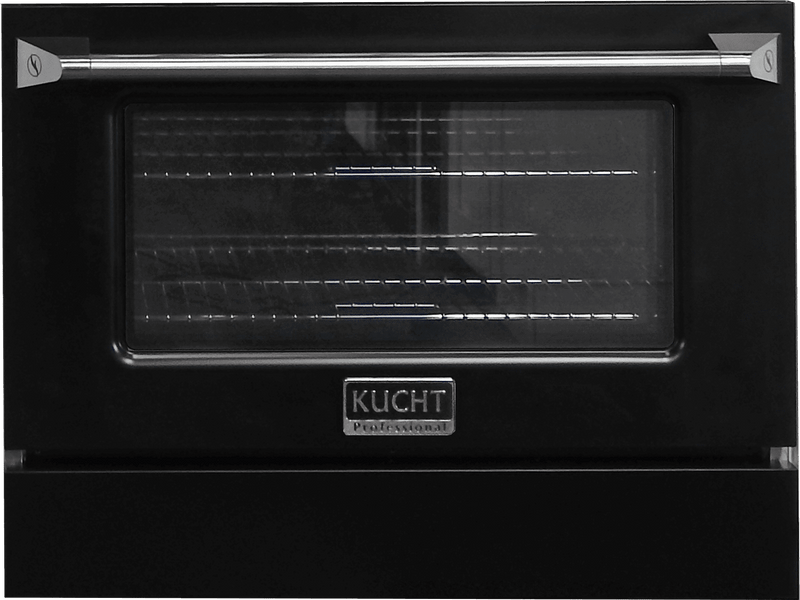 Kucht 36-Inch Pro-Style Dual Fuel Range in Stainless Steel with Black Oven Door KDF362-K