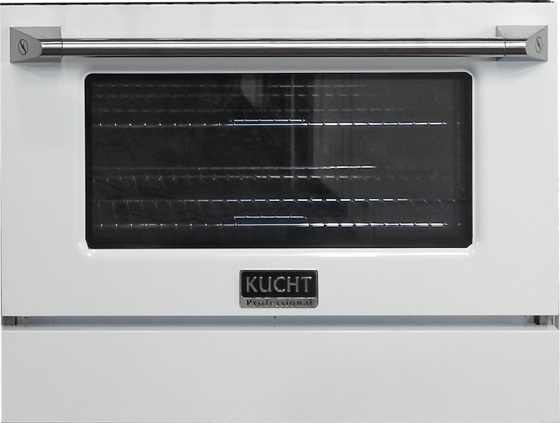 Kucht 36-Inch Pro-Style Dual Fuel Range in Stainless Steel with White Oven Door (KDF362-W)