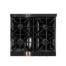 KUCHT Gemstone Professional 30-Inch 4.2 Cu. Ft. Dual Fuel Range for Propane Gas with Sealed Burners and Convection Oven in Titanium Stainless Steel KED304/LP