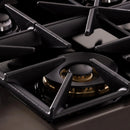 KUCHT Gemstone Professional 36-Inch 5.2 Cu. Ft. Dual Fuel Range for Natural Gas with Sealed Burners and Convection Oven in Titanium Stainless Steel KED364