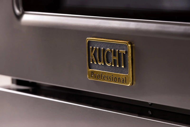 KUCHT Gemstone Professional 36-Inch 5.2 Cu. Ft. Dual Fuel Range for Natural Gas with Sealed Burners and Convection Oven in Titanium Stainless Steel (KED364)