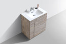 KubeBath Milano 30 in. Modern Bathroom Vanity - Nature Wood, KFM30-NW