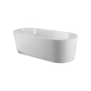 KubeBath Ovale 67 inch White Free Standing Bathtub, KFST1467