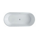 KubeBath Ovale 67 inch White Free Standing Bathtub, KFST1467