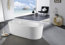 KubeBath Ovale 67 inch White Free Standing Bathtub, KFST1467