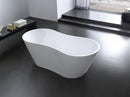 KubeBath Onde 67'' White Free Standing Bathtub, KFST1967