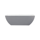 Kubebath Contemporanea 67'' White Free Standing Bathtub, KFST2167