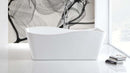 KubeBath Ondulato 67'' White Free Standing Bathtub, KFST7667
