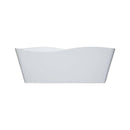 KubeBath Ondulato 67'' White Free Standing Bathtub, KFST7667