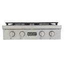 Kucht 30 in. Professional 4 Burner Gas Stovetop in Stainless Steel KFX309T