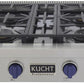 Kucht 30-Inch 4 Burner Gas Rangetop in Stainless Steel with Royal Blue Knob (KFX309T-B)