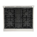 Kucht 30-Inch Pro-Style Dual Fuel Range in Stainless Steel with Green Oven Door KDF302-G