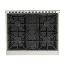 Kucht 30-Inch Pro-Style Dual Fuel Range in Stainless Steel with Blue Oven Door KDF302-B