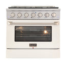 Kucht 36 in. 5.2 cu. ft. Professional All Gas Range in Stainless Steel with Color Options KNG361