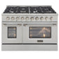 Kucht 48 in. 6.7 cu. ft. Professional All Gas Range in Stainless Steel with Color Options KNG481