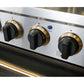 Kucht Signature 48-Inch 6.7 cu ft. Gas Range with Black Door and Gold Accents KNG481-K-GOLD