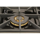 Kucht Signature 48-Inch Gas Range with Convection Oven in White with White Knobs & Gold Handle KNG481-W-GOLD