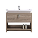 KubeBath Levi 40 in. Modern Bathroom Vanity w/ Cubby Hole - Havana Oak, L1000CO