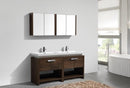 KubeBath, Levi 63 in. Modern Bathroom Vanity w/ Cubby Hole - Rose Wood, L1600RW
