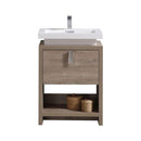 KubeBath Levi 24 in. Modern Bathroom Vanity w/ Cubby Hole - Havana Oak, L600CO