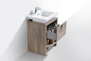 KubeBath Levi 24 in. Modern Bathroom Vanity w/ Cubby Hole - Havana Oak, L600CO