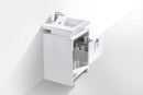 Levi 24 in. Modern Bathroom Vanity w/ Cubby Hole - High Gloss White