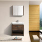 KubeBath Levi 32 in. Modern Bathroom Vanity w/ Cubby Hole - Rose Wood, L800RW