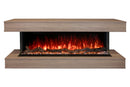 Modern Flames Landscape Pro 94'' Studio Suite Wall Mount Mantel Package | Coastal Sand