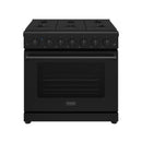 Thor Kitchen 36 Inch L-Series Professional Gas Range in Black