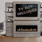 Modern Flames Allwood Fireplace Media Wall in Driftwood Gray | 60'' Orion Slim Heliovision Electric Fireplace